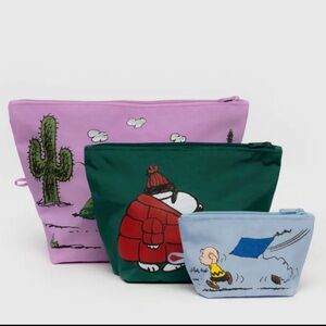 BAGGU X Peanuts Go Pouch Set